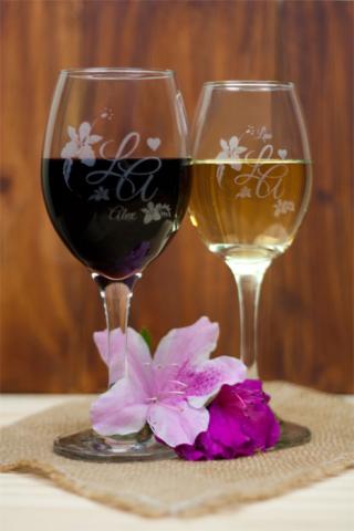 Copas para vino personalizadas en láser