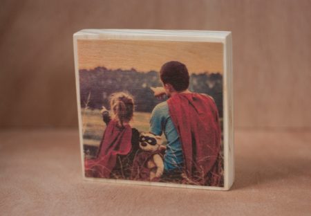 Retablo de madera impresa a color