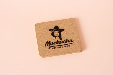 posavasos de corcho cuadrados 5mm personalizados con grabado láser